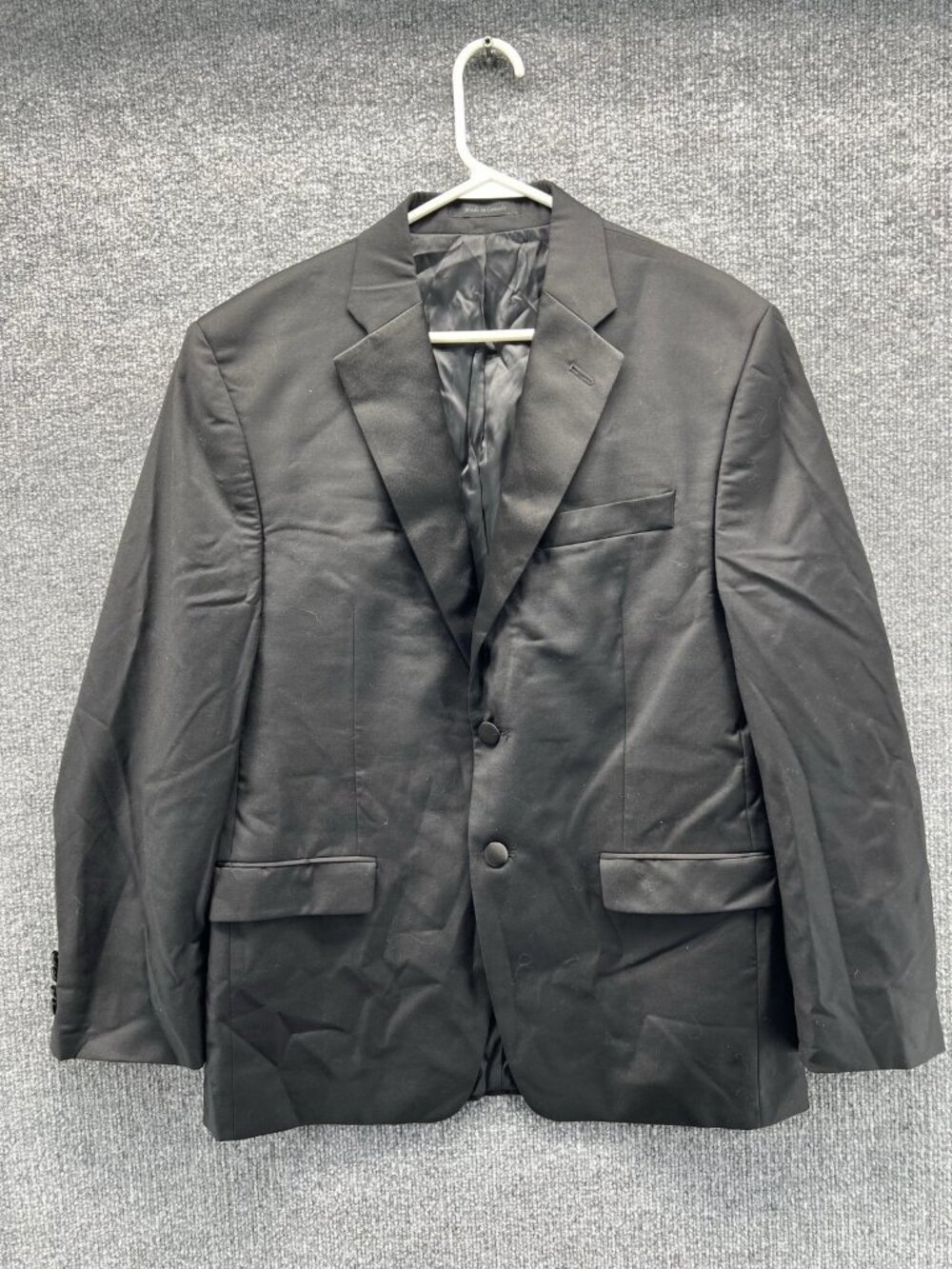 Lauren Ralph Lauren Suit Jacket Mens 40S Black Wool Solid Tuxedo Formal Wedding